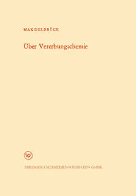 Delbrück |  Über Vererbungschemie | eBook | Sack Fachmedien