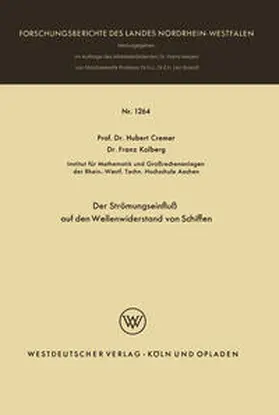 Cremer |  Der Strömungseinfluß auf den Wellenwiderstand von Schiffen | eBook | Sack Fachmedien