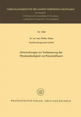 Fester |  Untersuchungen zur Verbesserung der Hitzebeständigkeit von Polyamidfasern | eBook | Sack Fachmedien