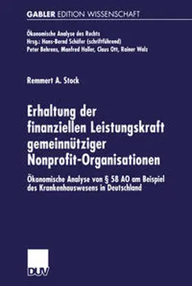 Stock | Erhaltung der finanziellen Leistungskraft gemeinnütziger Nonprofit-Organisationen | E-Book | sack.de