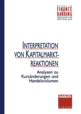  Interpretation von Kapitalmarktreaktionen | eBook | Sack Fachmedien