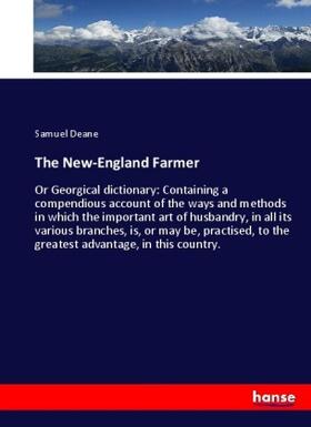 Deane |  The New-England Farmer | Buch |  Sack Fachmedien