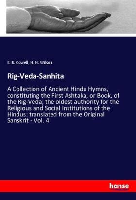 Cowell / Wilson |  Rig-Veda-Sanhita | Buch |  Sack Fachmedien