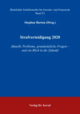 Barton |  Strafverteidigung 2020 | Buch |  Sack Fachmedien