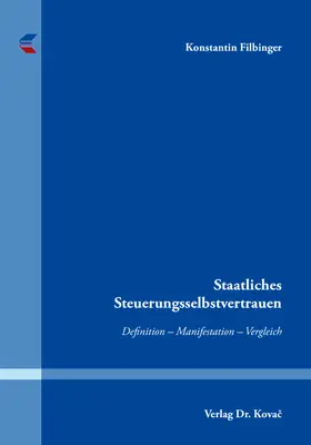 Filbinger |  Staatliches Steuerungsselbstvertrauen | Buch |  Sack Fachmedien