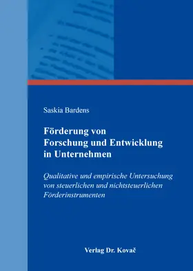 Bardens |  Förderung von Forschung und Entwicklung in Unternehmen | Buch |  Sack Fachmedien