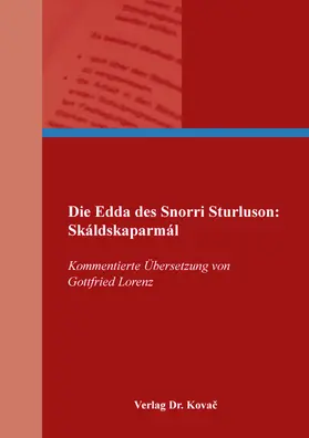 Snorri |  Die Edda des Snorri Sturluson: Skáldskaparmál | Buch |  Sack Fachmedien