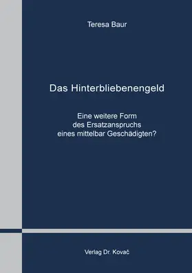 Baur |  Das Hinterbliebenengeld | Buch |  Sack Fachmedien