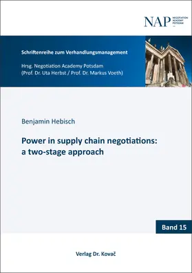 Hebisch | Power in supply chain negotiations: a two-stage approach | Buch | 978-3-339-12400-5 | sack.de