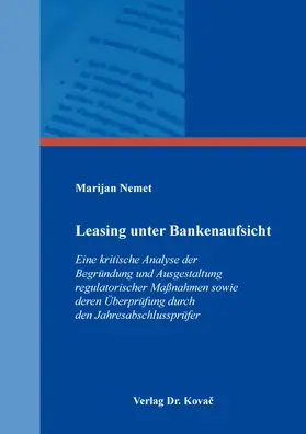 Nemet |  Leasing unter Bankenaufsicht | Buch |  Sack Fachmedien