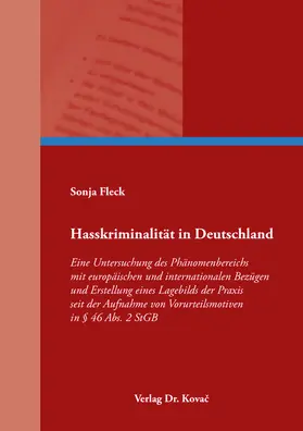 Fleck |  Hasskriminalität in Deutschland | Buch |  Sack Fachmedien