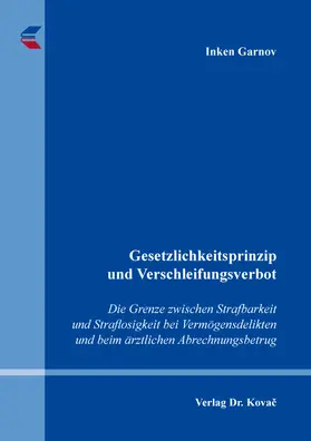 Garnov |  Gesetzlichkeitsprinzip und Verschleifungsverbot | Buch |  Sack Fachmedien