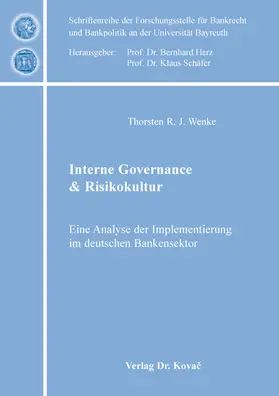 Wenke |  Interne Governance & Risikokultur | Buch |  Sack Fachmedien