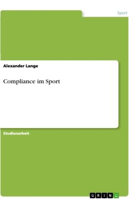 Lange |  Compliance im Sport | Buch |  Sack Fachmedien