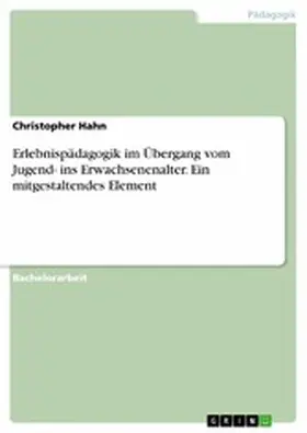 Hahn |  Erlebnispädagogik im Übergang vom Jugend- ins Erwachsenenalter. Ein mitgestaltendes Element | eBook | Sack Fachmedien