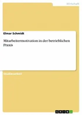 Schmidt |  Mitarbeitermotivation in der betrieblichen Praxis | eBook | Sack Fachmedien