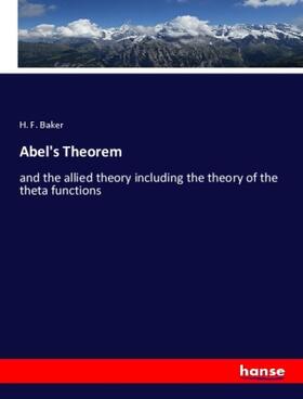 Baker |  Abel's Theorem | Buch |  Sack Fachmedien