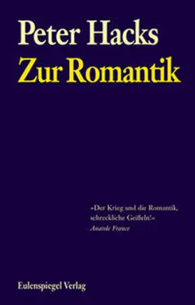 Hacks |  Zur Romantik | Buch |  Sack Fachmedien