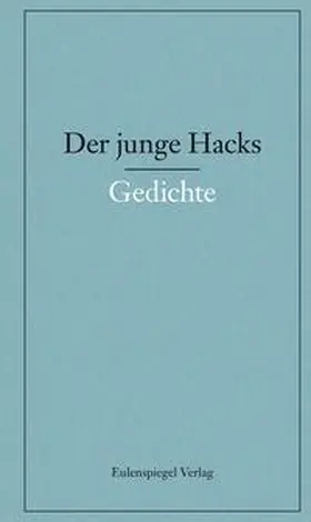 Nickel / Hacks |  Der junge Hacks 1 | Buch |  Sack Fachmedien