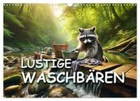 CALVENDO / R. Stuhlmann |  Lustige Waschbären (Wandkalender 2025 DIN A3 quer), CALVENDO Monatskalender | Sonstiges |  Sack Fachmedien