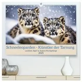 CALVENDO / Kleemann |  Schneeleoparden - Meister der Tarnung (hochwertiger Premium Wandkalender 2025 DIN A2 quer), Kunstdruck in Hochglanz | Sonstiges |  Sack Fachmedien