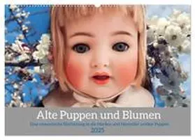 CALVENDO / WEIBKIWI |  Alte Puppen und Blumen (Wandkalender 2025 DIN A2 quer), CALVENDO Monatskalender | Sonstiges |  Sack Fachmedien