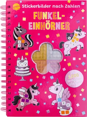  Stickerbilder nach Zahlen. Funkel-Einhörner (Mit 1.000 3D-Mosaik-Folienstickern) | Buch |  Sack Fachmedien