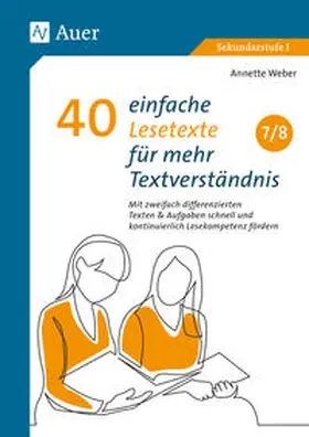 Weber |  40 einfache Lesetexte für mehr Textverständnis 7-8 | Buch |  Sack Fachmedien