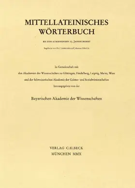  Mittellateinisches Wörterbuch Bd. 1: A-B | Buch |  Sack Fachmedien