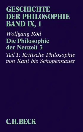 Röd |  Die Philosophie der Neuzeit 3. Teil 1 | Buch |  Sack Fachmedien