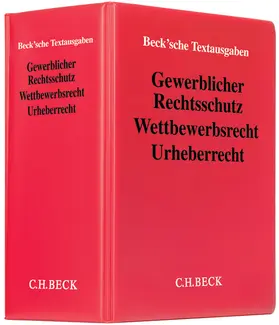  Gewerblicher Rechtsschutz, Wettbewerbsrecht, Urheberrecht, mit Fortsetzungsbezug | Loseblattwerk |  Sack Fachmedien