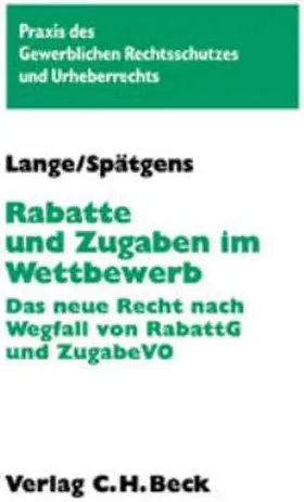 Lange / Spätgens |  Rabatte und Zugaben im Wettbewerb | Buch |  Sack Fachmedien