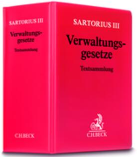 Sartorius III |  Verwaltungsgesetze, ohne Fortsetzungsbezug | Loseblattwerk |  Sack Fachmedien