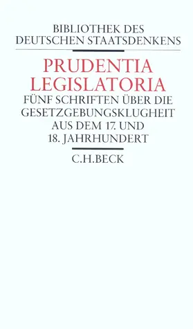 Mohnhaupt / Maier / Stolleis |  Prudentia Legislatoria | Buch |  Sack Fachmedien