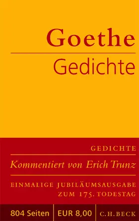 Goethe / Trunz |  Gedichte | Buch |  Sack Fachmedien