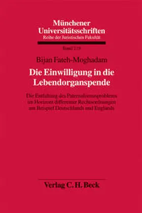 Fateh-Moghadam |  Die Einwilligung in die Lebendorganspende | Buch |  Sack Fachmedien