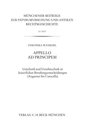 Wankerl |  Appello ad principem | Buch |  Sack Fachmedien