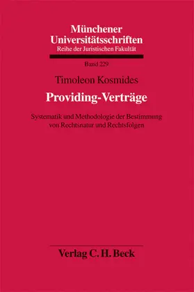 Kosmides |  Providing-Verträge | Buch |  Sack Fachmedien