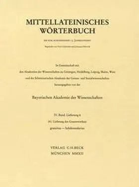 Bayerische Akademie d. Wissenschaften / Berlin-Brandenburgische Akademie d. Wissenschaften |  Mittellateinisches Wörterbuch | Buch |  Sack Fachmedien