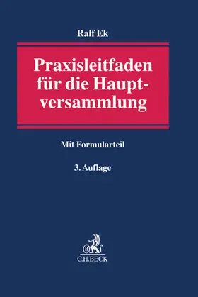 Ek |  Praxisleitfaden für die Hauptversammlung | Buch |  Sack Fachmedien