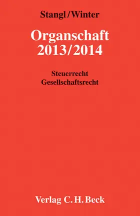 Stangl / Winter |  Organschaft 2013/2014 | Buch |  Sack Fachmedien