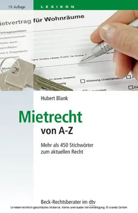 Blank |  Mietrecht von A-Z | eBook | Sack Fachmedien