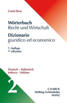 Conte / Boss / Finazzi Agrò |  Wörterbuch Recht und Wirtschaft  Band 2: Deutsch - Italienisch | Buch |  Sack Fachmedien