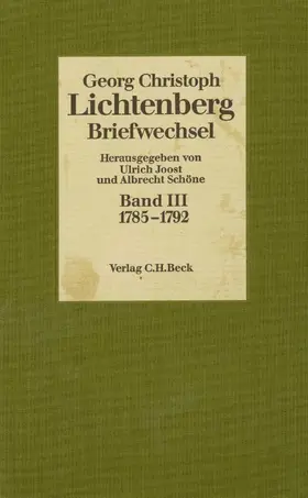 Lichtenberg |  Lichtenberg Briefwechsel Bd. 3: 1785-1792 | eBook | Sack Fachmedien