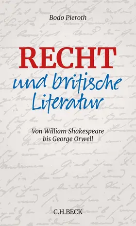 Pieroth |  Recht und britische Literatur | Buch |  Sack Fachmedien