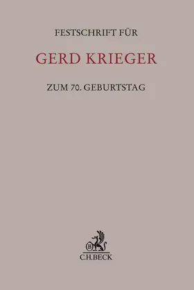 Hoffmann-Becking / Hommelhoff |  Festschrift für Gerd Krieger zum 70. Geburtstag | Buch |  Sack Fachmedien