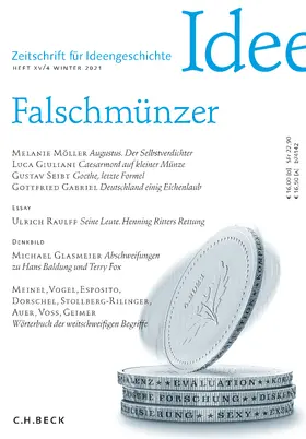 Mulsow / Rahden / Sommer |  Zeitschrift für Ideengeschichte Heft XV/4 Winter 2021 | Buch |  Sack Fachmedien