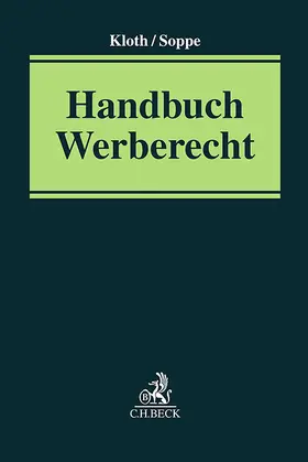 Kloth / Soppe |  Handbuch Werberecht | Buch |  Sack Fachmedien