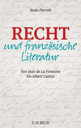 Pieroth |  Recht und französische Literatur | Buch |  Sack Fachmedien