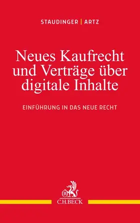 Staudinger / Artz |  Neues Kaufrecht und Verträge über digitale Produkte | Buch |  Sack Fachmedien